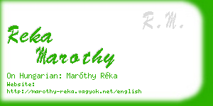 reka marothy business card